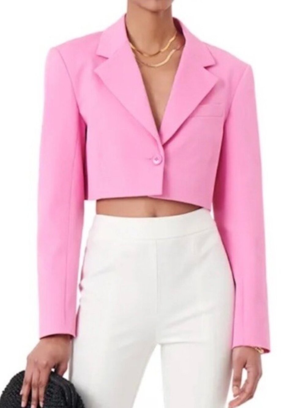 Derek Lam 10 Crosby Courtney Pink Cropped Blazer Size 6